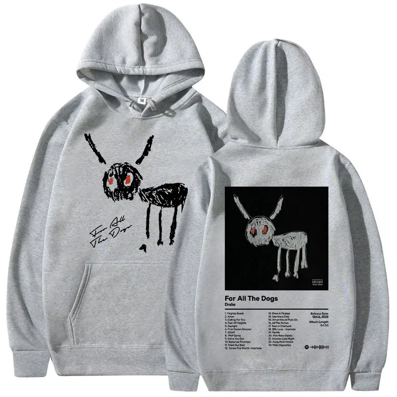 Толстовка мужская оверсайз с длинным рукавом музыкальный альбом рэпер Дрейк для