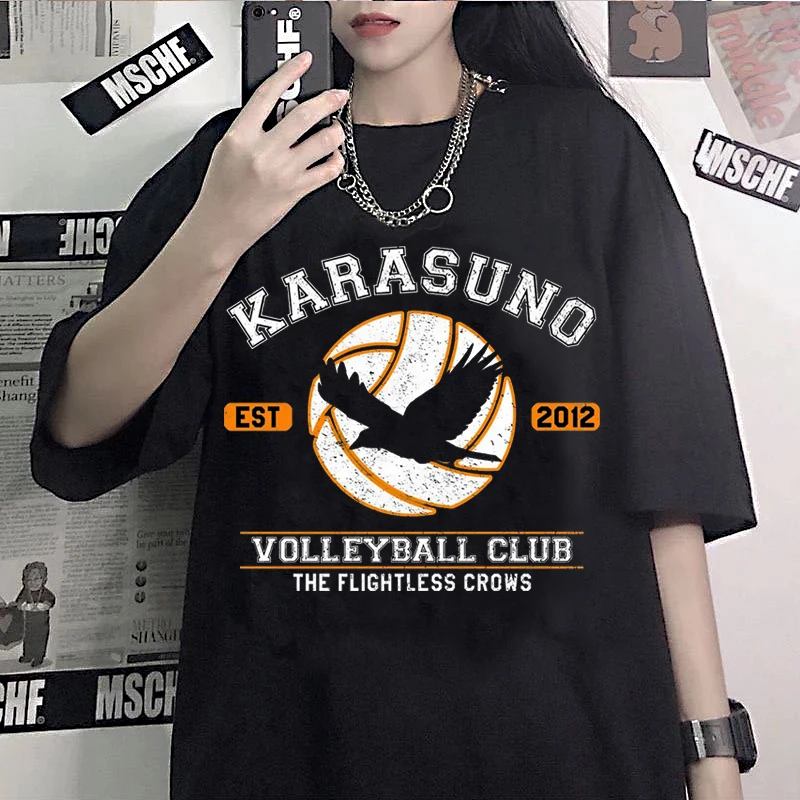 

Japanese Anime Haikyuu T Shirt Men Kawaii Cartoon Kageyama Tobio Graphic Tees Nekoma Tshirt Kuroo Volleyball Unsiex T-shirt Male