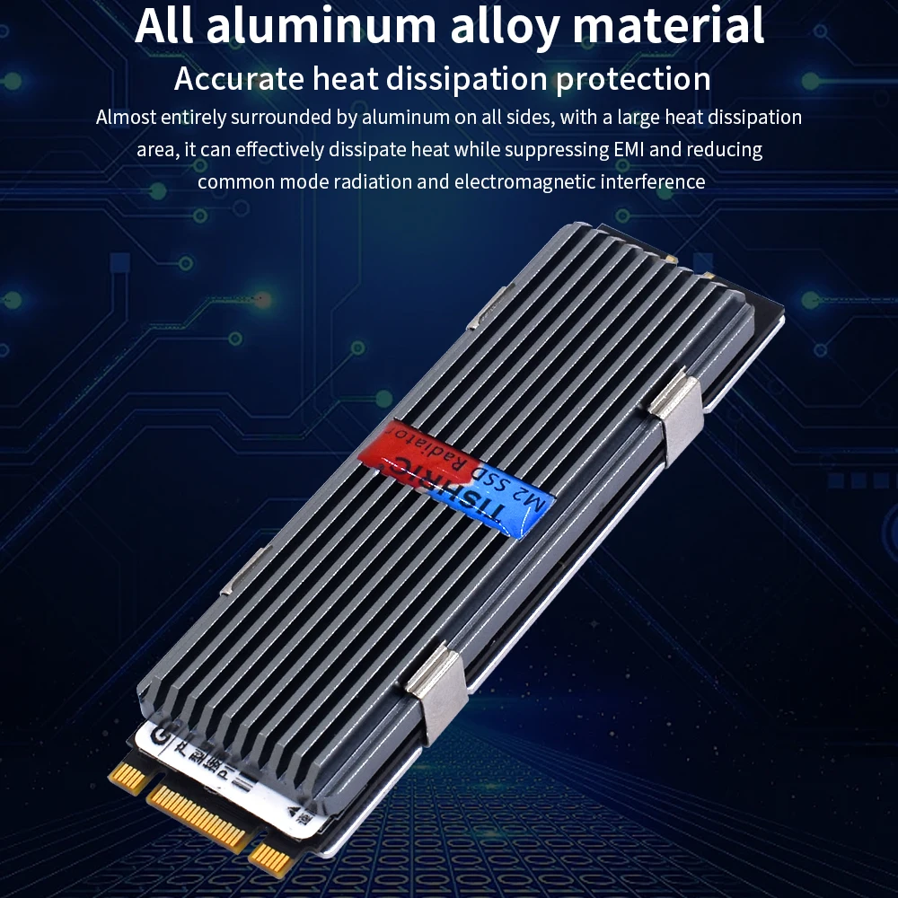 Радиатор TISHRIC M2 SSD радиатор теплоотвод Охлаждающий для NVME NGFF M.2 2280