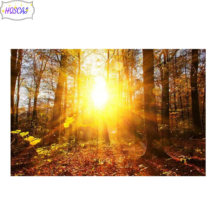 

5D AB DIY Diamond Painting Sunset forest landscape Kit Full Drill Square Embroidery Mosaic Art Picture of Rhinestones Decor Gift
