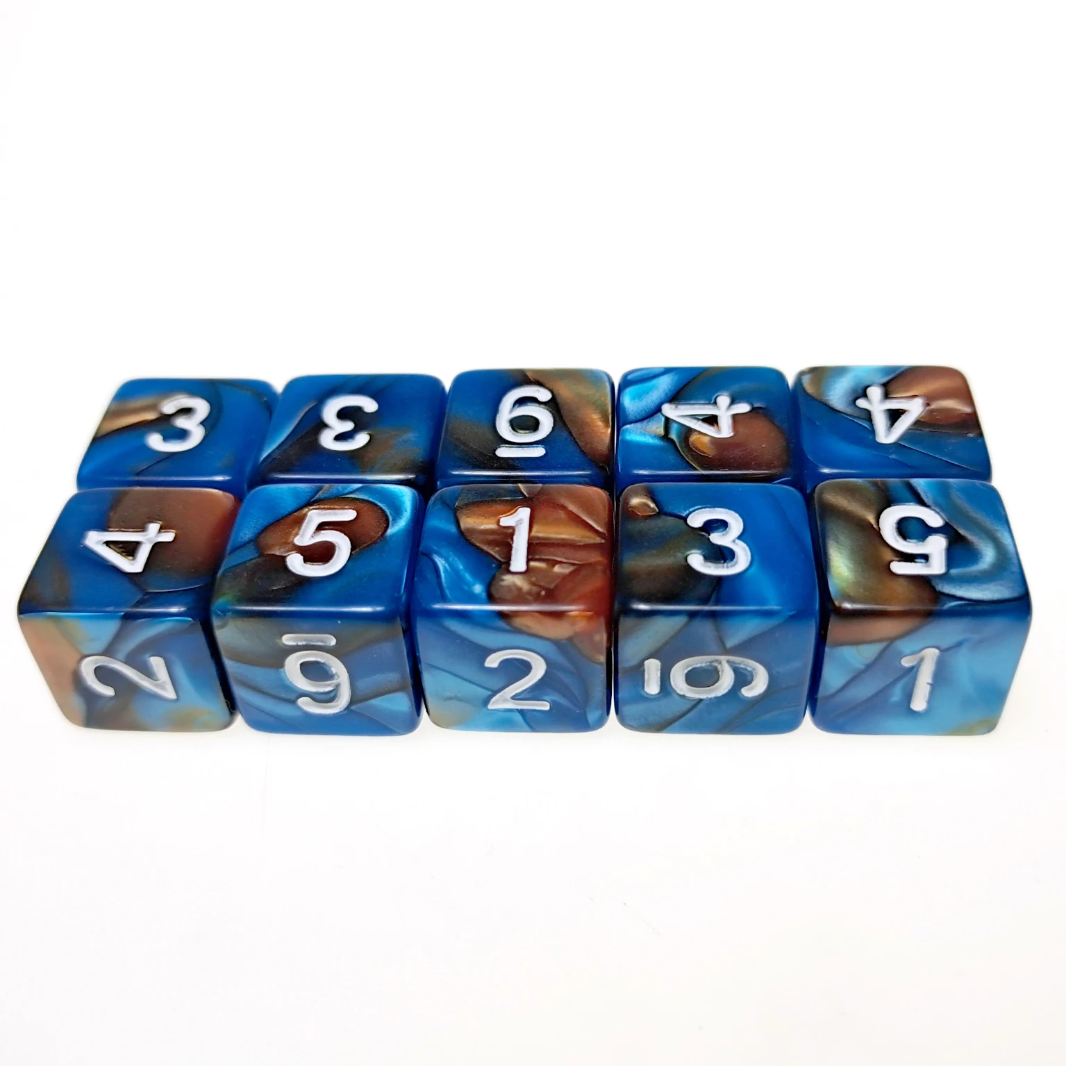 Набор из 10 6-сторонних игральных костей D6 для ролевых игр 16 мм подземей и Драконов