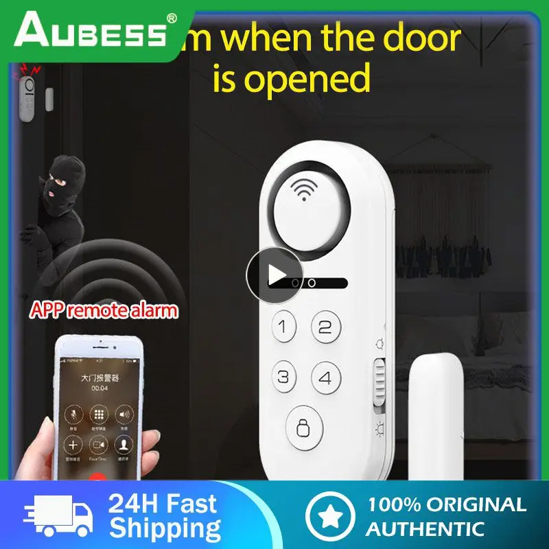 

2/3/5PCS Door Magnetic Smart Door And Window Alarm Password Disarm Wifi Door Window Sensor Remote Sound And Light Tuya