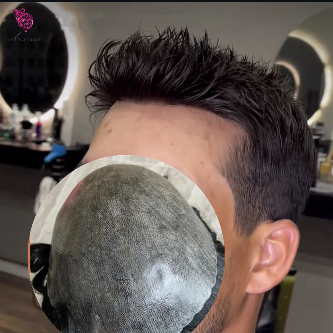 Супер прочный натуральный волосяной покров 1b10 1B20 серый тонкий мужской