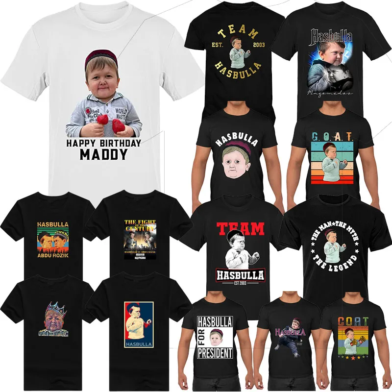 

Team Hasbullas Est 2003 Unisex T-Shirt, Mini Khabib Shirt Womens, Hasbulla-Fighting Tee Tops for Boys Funny Streetwear Clothes