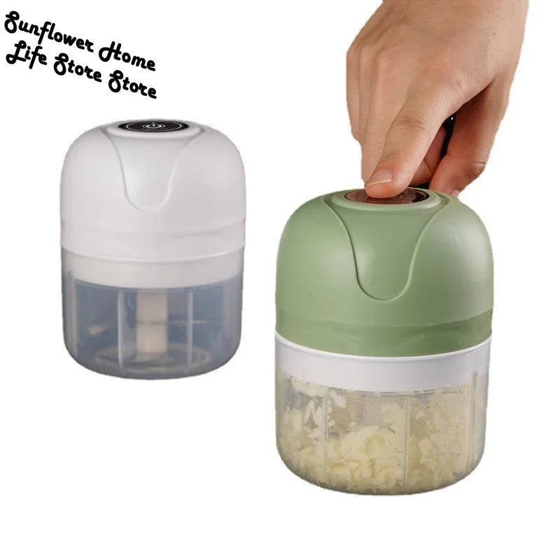 cordless portable electric mini garlic crusher masher usb charging food onion chopper vegetable cutter kitchen gadgets free global shipping