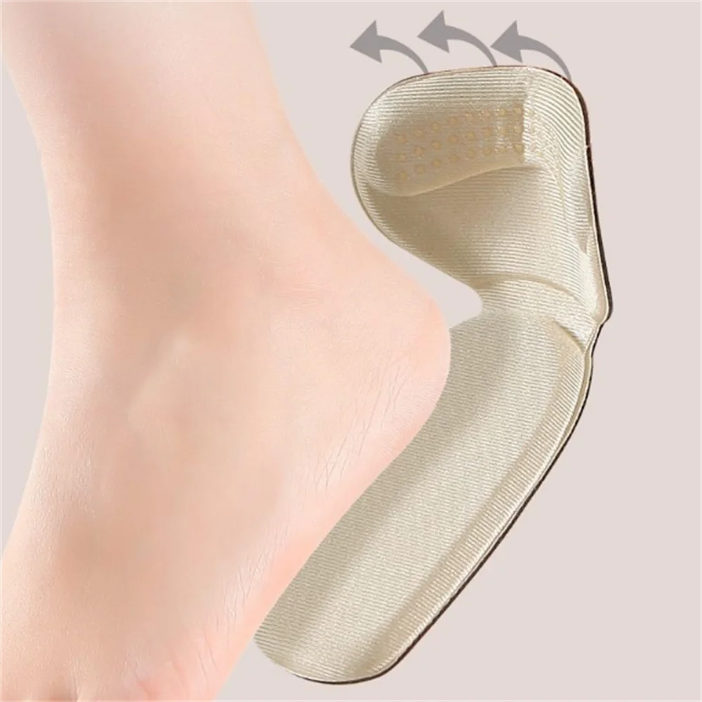 2pcs Shoe Heel Insoles Foot Heel Pad Sports Shoes Adjustable Antiwear Feet Inserts Insoles Heel Protector Sticker Insole Brioche