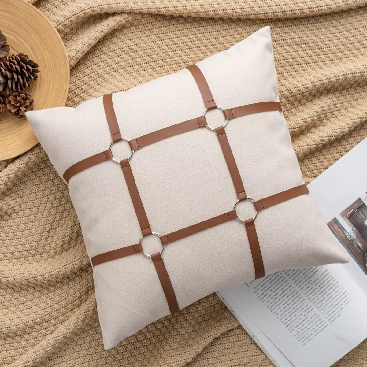 

Декоративная наволочка из полиэстера и хлопка 45x45 см