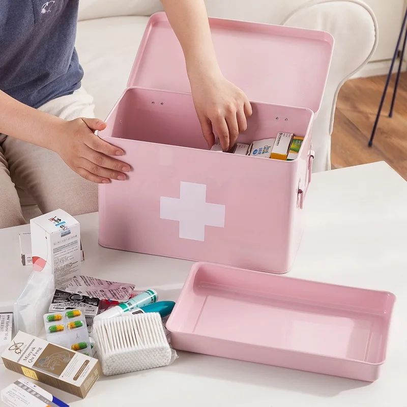 Аптечка первой помощи органайзер для аптечки металлический жесткий хранения