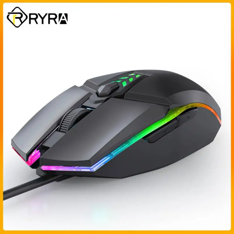 

Мышь Компьютерная RYRA Проводная оптическая со светодиодной подсветкой, 7 цветов