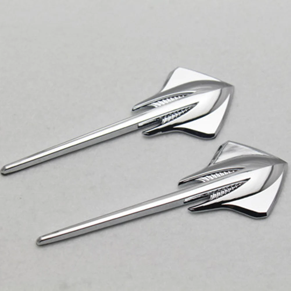 

Car Stingray Mako Sticker Waterproof 2pcs/Set Badge Sticker Decoration Emblems Fender Metal Never Fade Universal