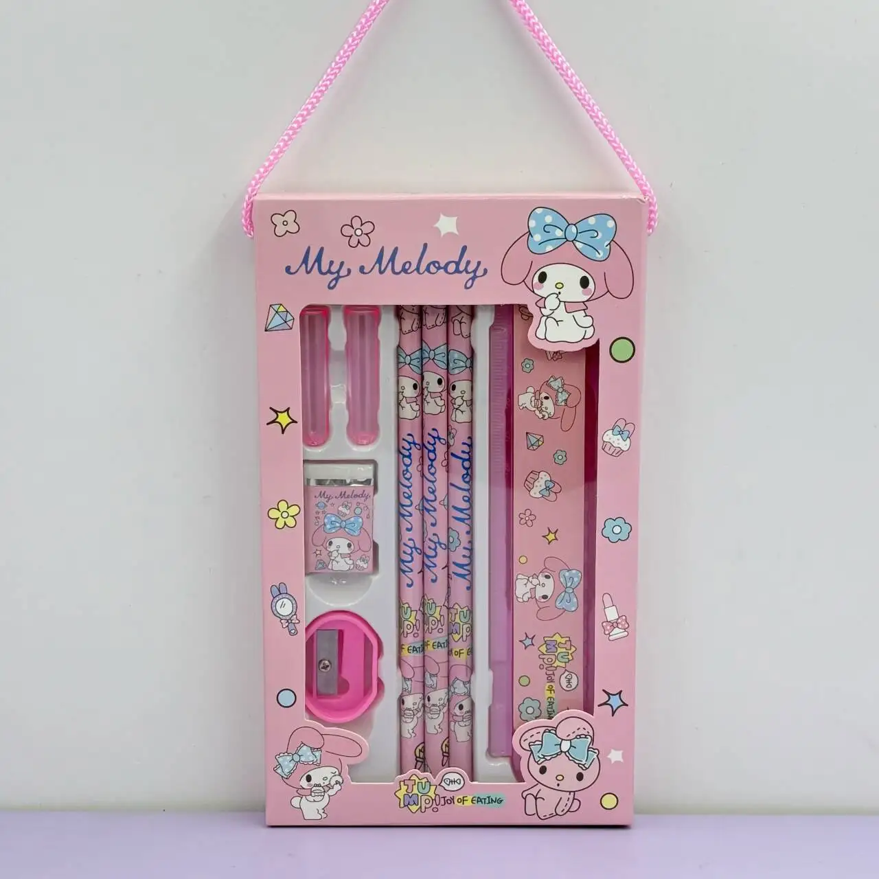 Sanrio Hello Kitty 8 шт. набор канцелярских принадлежностей карандаши ластики линейки