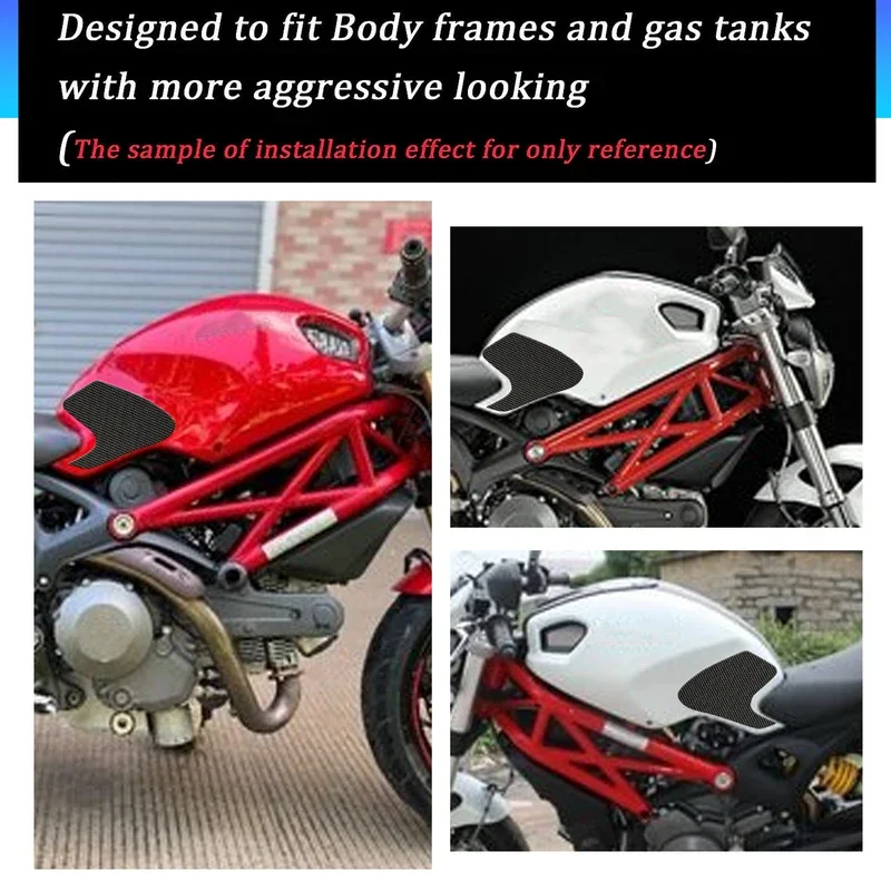 do Ducati Monster 1100 1100S 796 795 696 przez cały rok nakładki na zbiornik motocykla boczne uchwyty trakcyjne kolana Pad naklejka antypoślizgowa