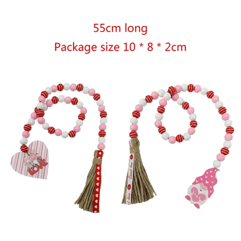 

Деревянная гирлянда из бусин в форме сердца с кисточкой, подвеска в деревенском стиле, украшение для фермерской кухни, многоярусная Искусст...