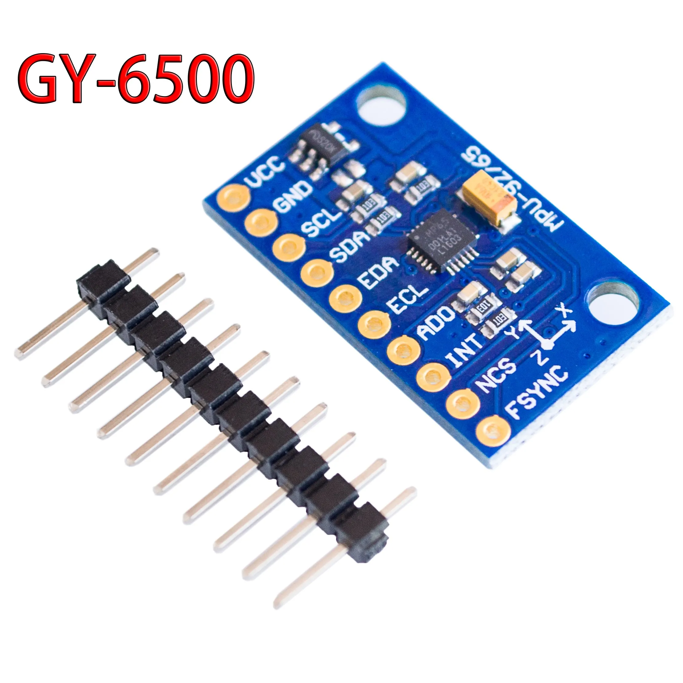 

IIC I2C SPI MPU6500 MPU-6500 6-Axis Gyroscope Accelerometer Sensor Module Replace MPU6050 For Arduino With Pins GY-6500