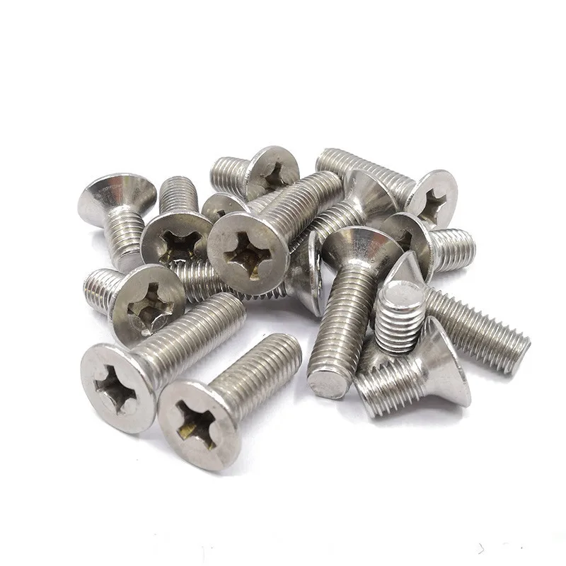 5/10/50x M1 M1.2 M1.4 M1.6 M2 M2.5 M3 M3.5 M4 M5 M6 M8 304 Stainless steel GB819 Cross Phillips Flat Countersunk Head Screw Bolt on - 5/10/50 шт. Винт с потайной головкой, крестообразным шлицем и плоской головкой М1 М1,2 М1,4 М1,6 М2 М2,5 М3 М3,5 М4 М5 М6