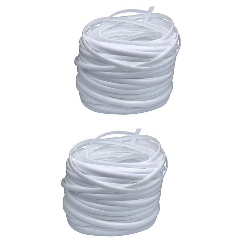 

2X Wicker Repair Supplies Synthetic Rattan Material, Durable Patio Furniture Repair Kit White