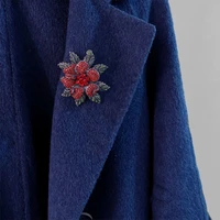 rui jia dusk retro rhinestone thorns rose large brooch exaggerated heavy industry flower corsage suit jacket accessories women
