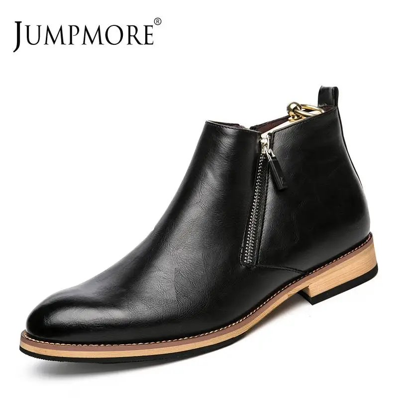 

High Top Leather Shoes Men Hansand Boy's Boots Non-slip Casual Shoes Size 38-46