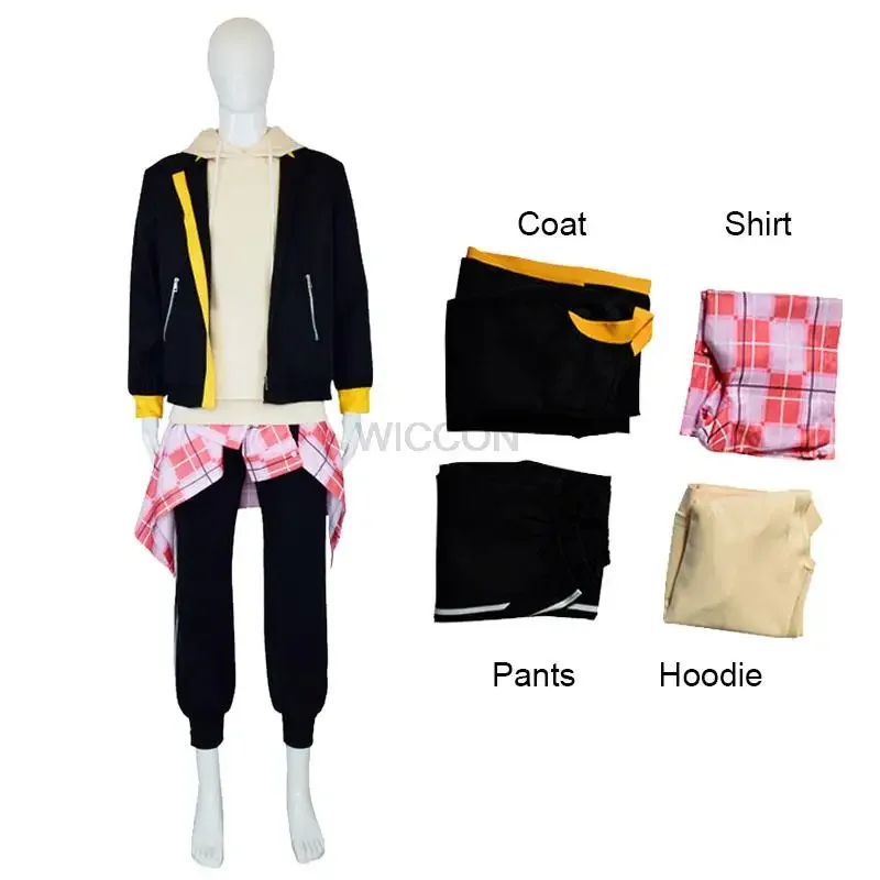 Костюм для косплея Shinonome Akito Project Sekai с цветной сценой! Подвиг. Аксессуары парика