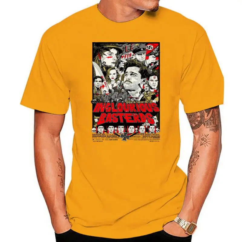 

2022 Fashion Short Sleeve Black T Shirt Inglorious Basterds White Custom Made T-Shirt T Shirt