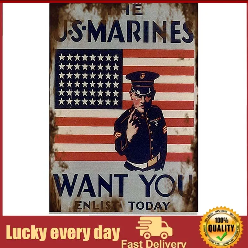 

Poster Metal Sign Recruitment Poster 8"x12" Home Bar Pub Decorative Metal Tin Sign Wall Poster metal decor wall decor