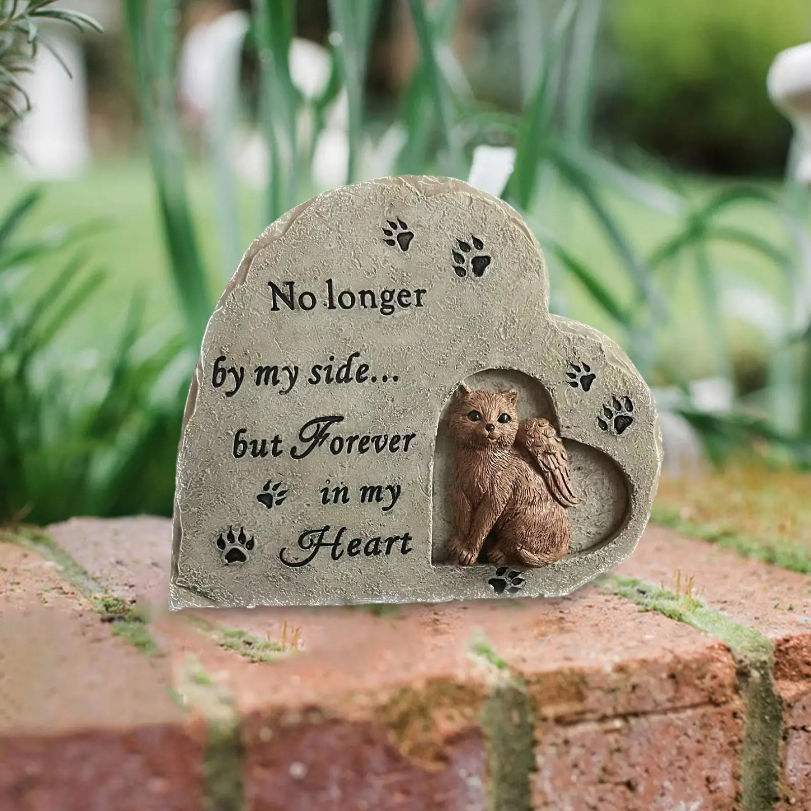 

Pet Cat Memorial Stone Pet Memorial Headstone for Outside Flowerbed Garden