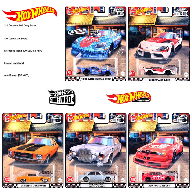 

Original Hot Wheels Premium Car Boulevard Diecast 1:64 Voiture Holden Monaro GTS Mercedes Benz Kids Boys Toys for Chilren Gift