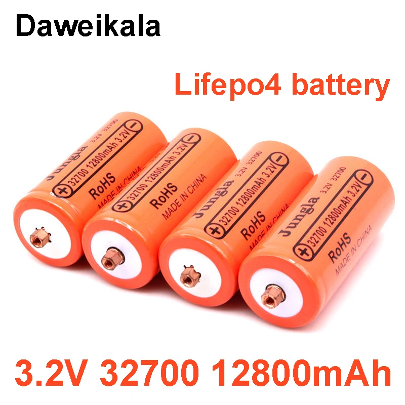 

High-capacity Lifepo4 32700 3.2V 12800mAh Rechargeable Battery Professional Lithium Iron Phosphate Power Battery with Screw