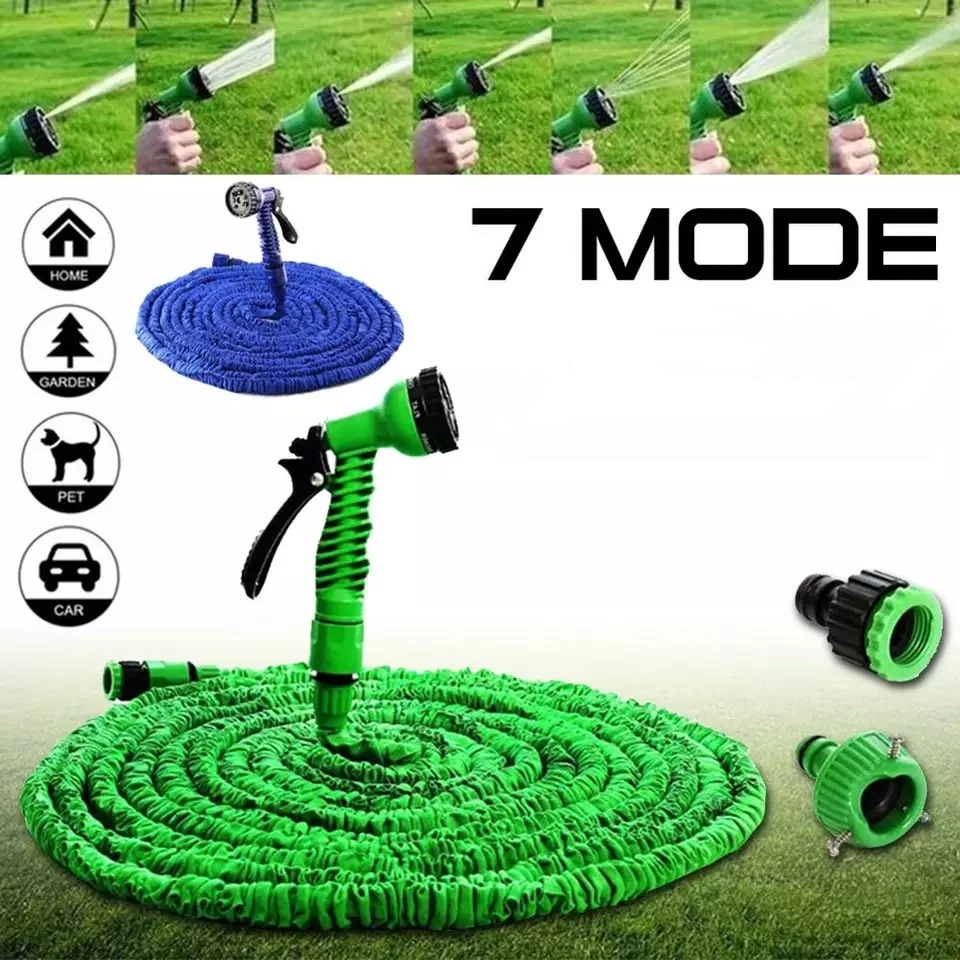 25-200FT Садовый шланг для полива воды расширяемый Magic 7 Modes Gun Foam Pot Big Promotion Flexible On.