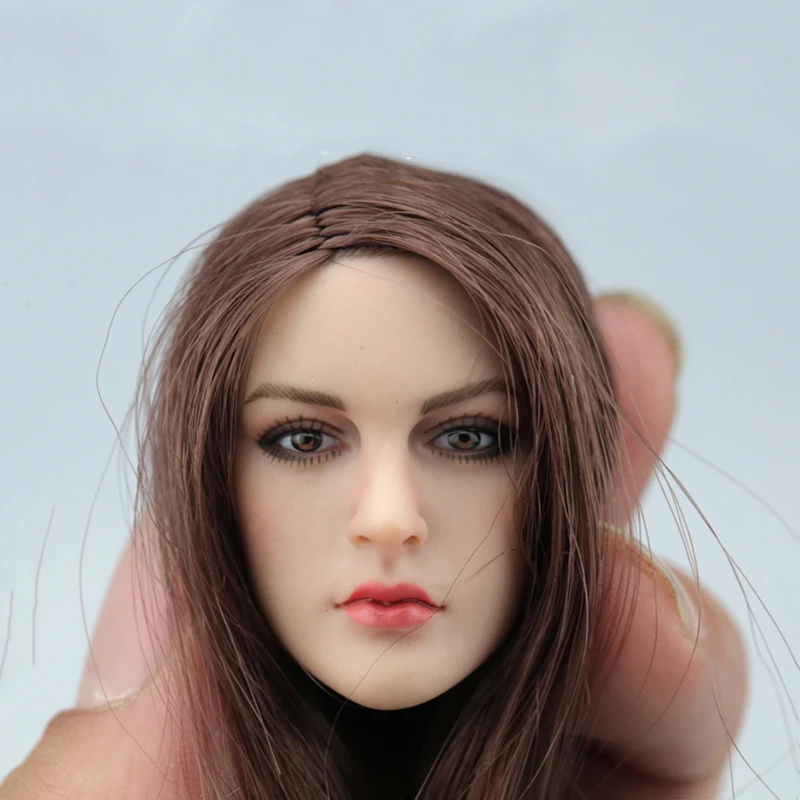 

KIMI TOYS KT005 1/6 Brown Hair Head Sculpt European and American Female Head Carving Fit 12" HT VERYCOOL PHICEN Figure Dolls
