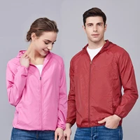 couples skin windbreaker lightweight breathable quick drying waterproof windproof sports jacket outdoor riding zip up sweatshirt