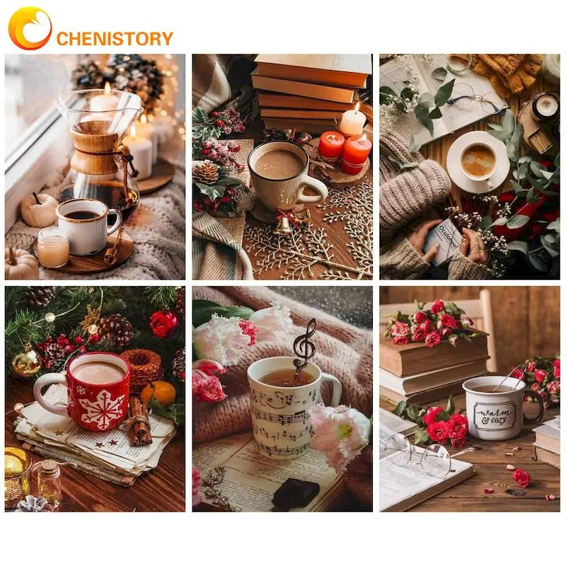 

CHENISTORY Modern Painting By Numbers For Adults Markers By Numbers Coffee Tea Number Painting Painting Decor Gift