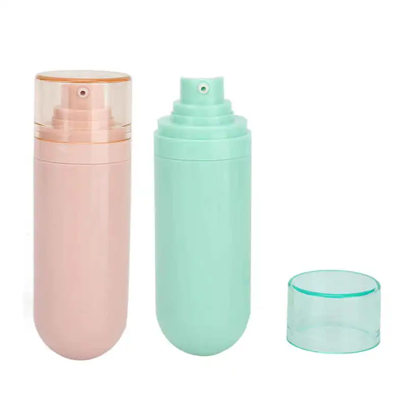 

Empty Pump Container Transparent Cover Travel Cream Pump Bottles Refillable 50ml PET for Lotion for Home