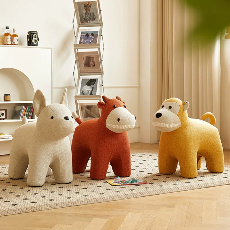 Табурет с изображением слона и животного низкий табурет для смены обуви на