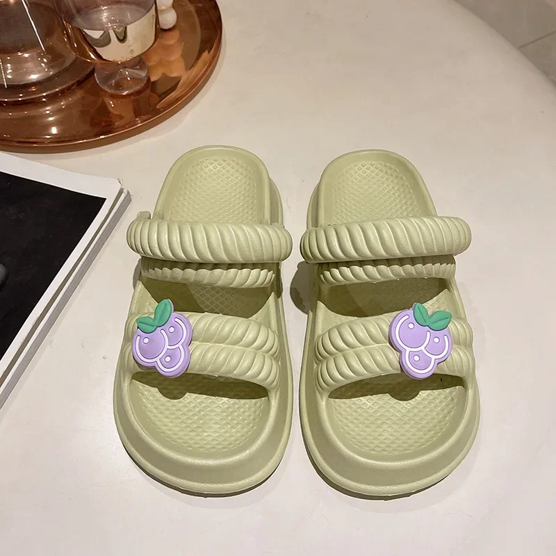 Сандалии женские для дома мягкая нескользящая подошва летние тапочки пляжные