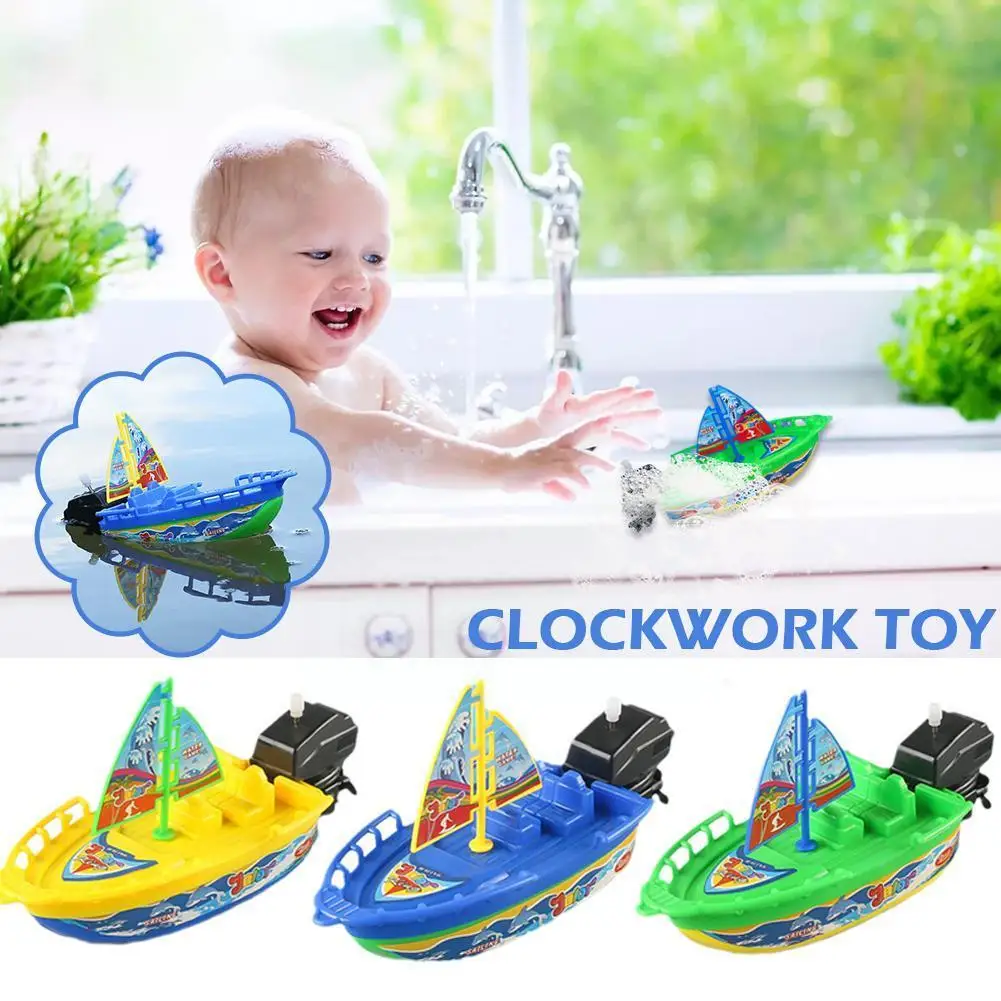 

1 шт. детский скоростной корабль, вращающаяся заводная игрушка, поплавок для ванны, Классическая Детская игрушка для мальчиков, случайный подарок, лодка для душа H3c2