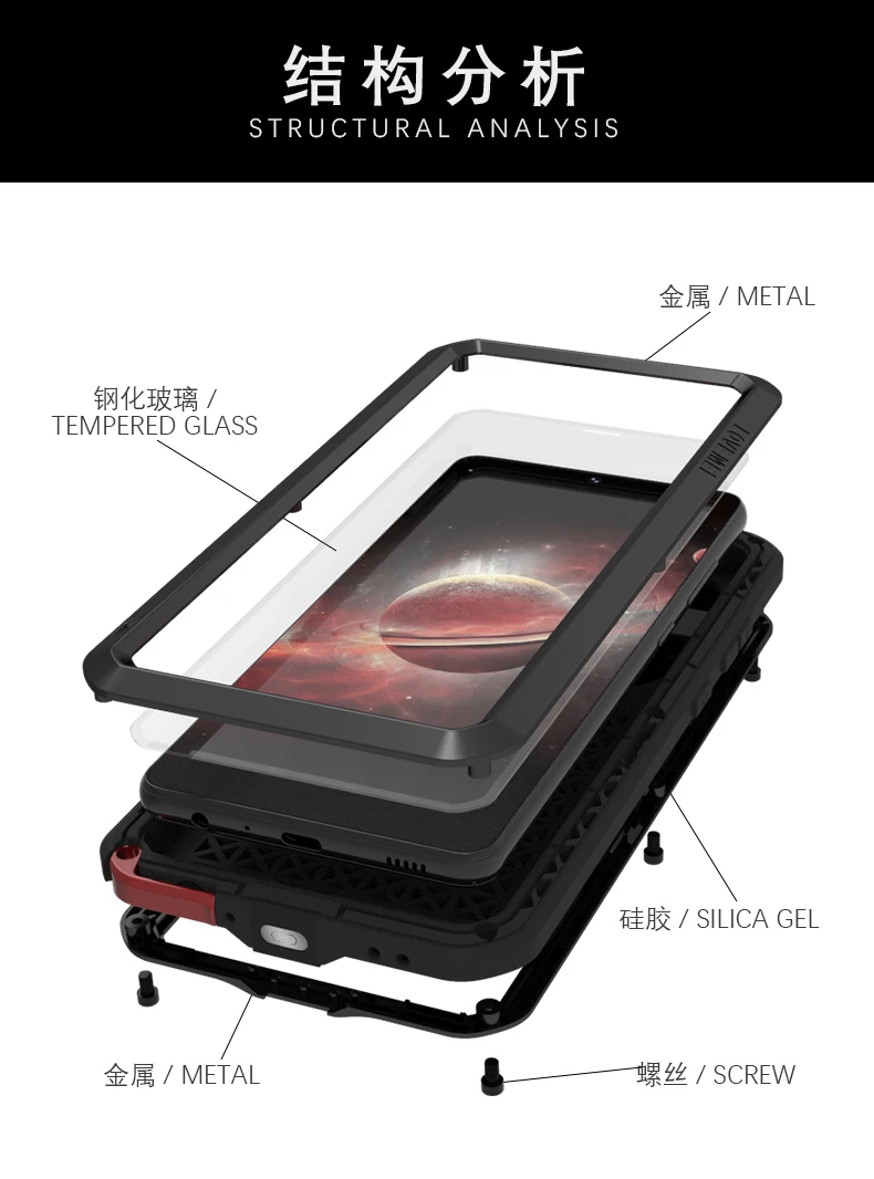 Love Mei Aluminum Metal Powerful Armor Shockproof Life Waterproof Case For Samsung Galaxy A72 A71 A52 A41 A42 Cover Capa Funda