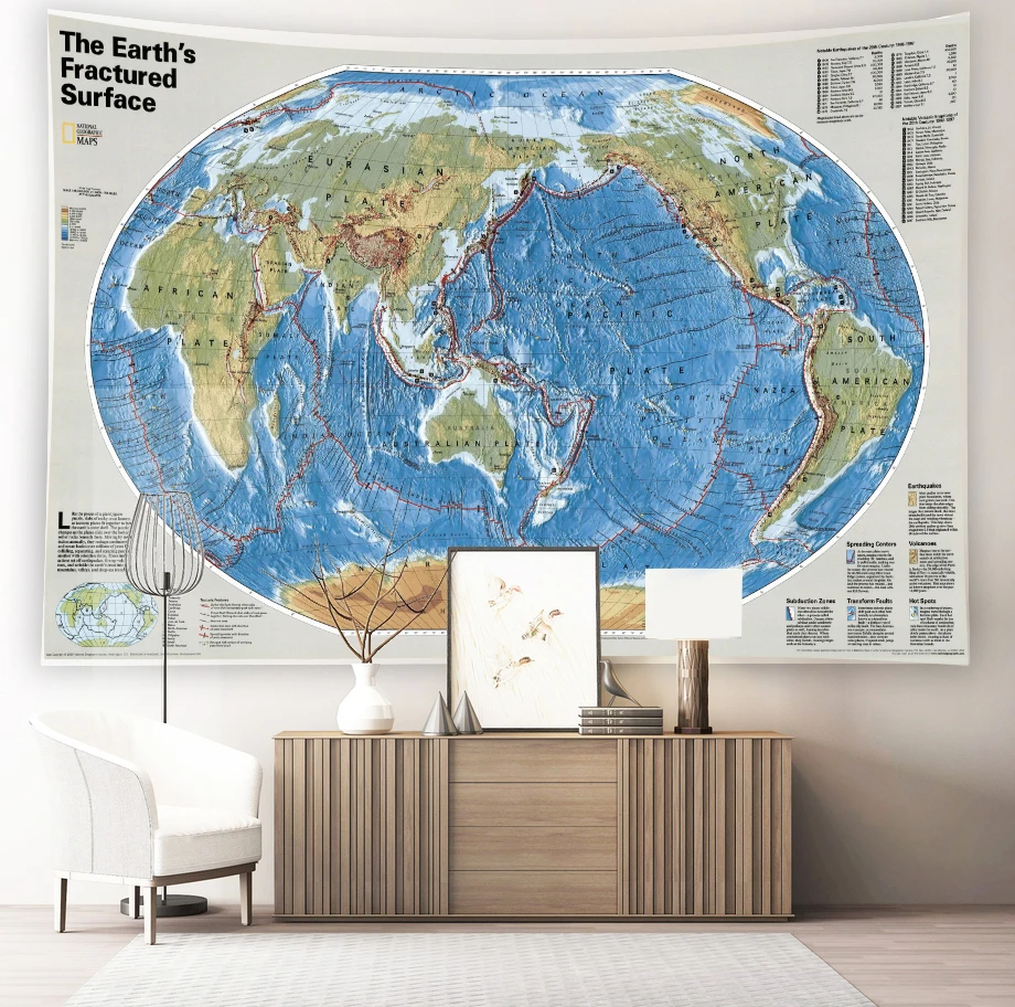 

World Map tapestry kawaii room decor Tapestry Boho decor aesthetic room decor Wall Hanging Tapestry