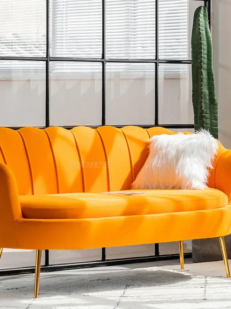 Juego sofás mornos estilo nórdico маленькие для зала estar silla doble asiento