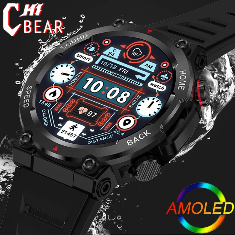

2023 Outdoor Sports Smart Watch 1.39" 360*360 Men's Answer Call IP68 Waterproof Fitness Tracker Dial Call Smartwatch for Android