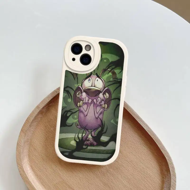 C-CourageS the C-CowardlyS D-DogS Phone Case Hard Leather For iPhone 14 13 12 Mini 11 14 Pro Max Xs X Xr 7 8 Plus