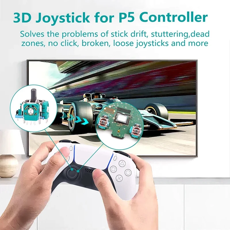 4 шт. аналоговый джойстик с колпачками джойстика для PS5 контроллер 3D Аналоговый