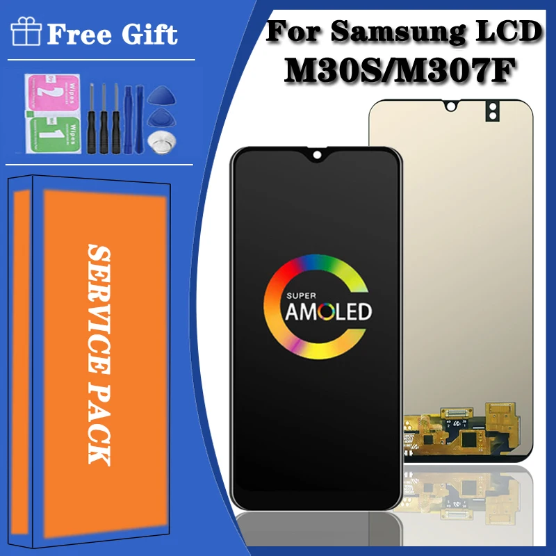 6,4 'оригинальный Super Amoled ЖК-дисплей для Samsung Galaxy M30S M307F SM-M307F сменный ЖК-дисплей сенсорный экран дигитайзер в сборе
