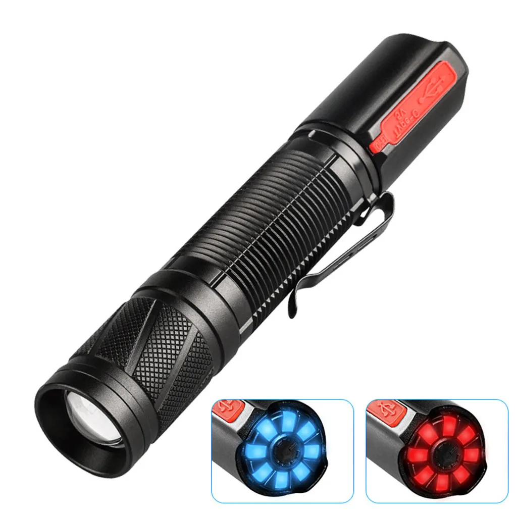 

Flashlight USB Fast Charging Multi Modes Micro Lamp Power Display Strong Lights Outdoor Lighting Camping Fishing Type