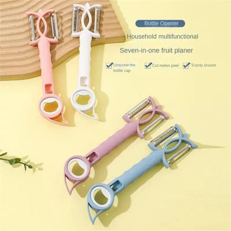 

Openable Cans Screw Corkscrew Beer Cap Remover Easy To Pry Open Multi-functional 7in 1 Bottle Openers Stainless Labour-saving