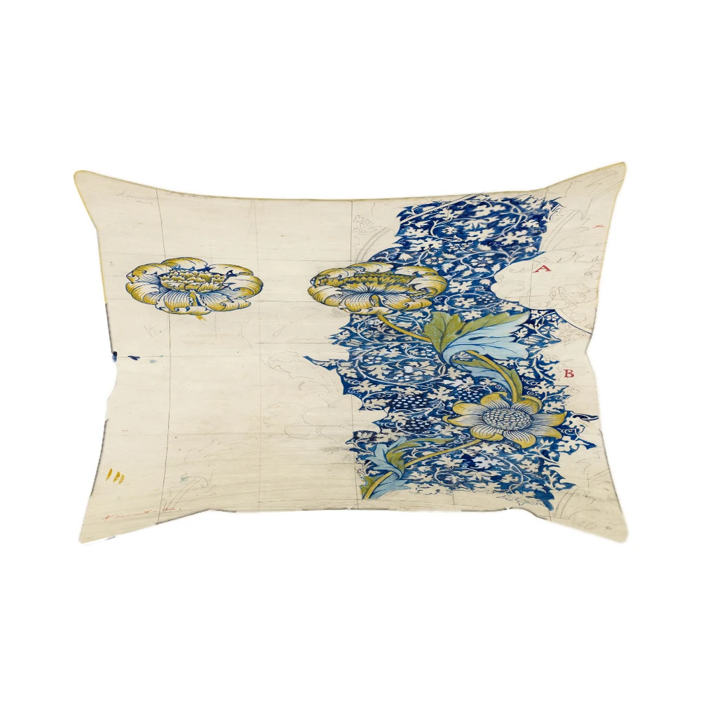 

Tropical Plants Flowers Beauty Pattern Pillow Covers Short Plush Rectangle Small Pillow Cases Size