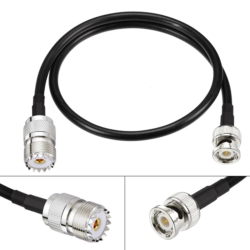 UHF SO239 переходник с гнезда на гнездо BNC для антенны портативного CB радио