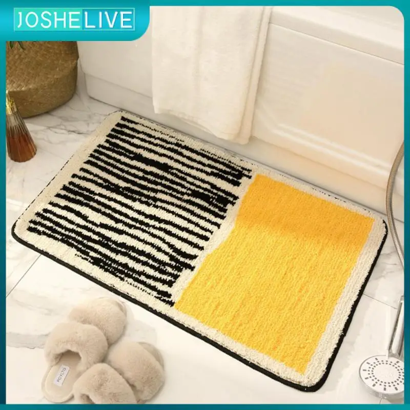 

Machine Washable Floor Mat Comfortable Doorway Anti-slip Mat Simple Anti-slip Entrance Mat Bathroom Fast Water Absorption Home