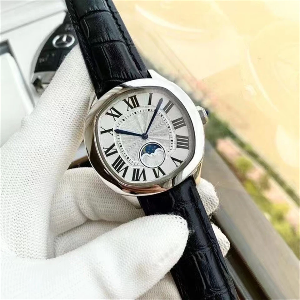 

2023 Men's Automatic Mechanical Watch 904L Round Dial 41mm AAA High Quality Luxury Brand Lunar Phase Series Diamond Watches