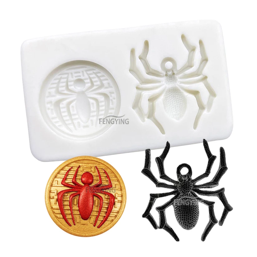 

Spider Halloween Silicone Cake Baking Mold Sugarcraft Chocolate Cupcake Resin Tools Fondant Decorating Tools